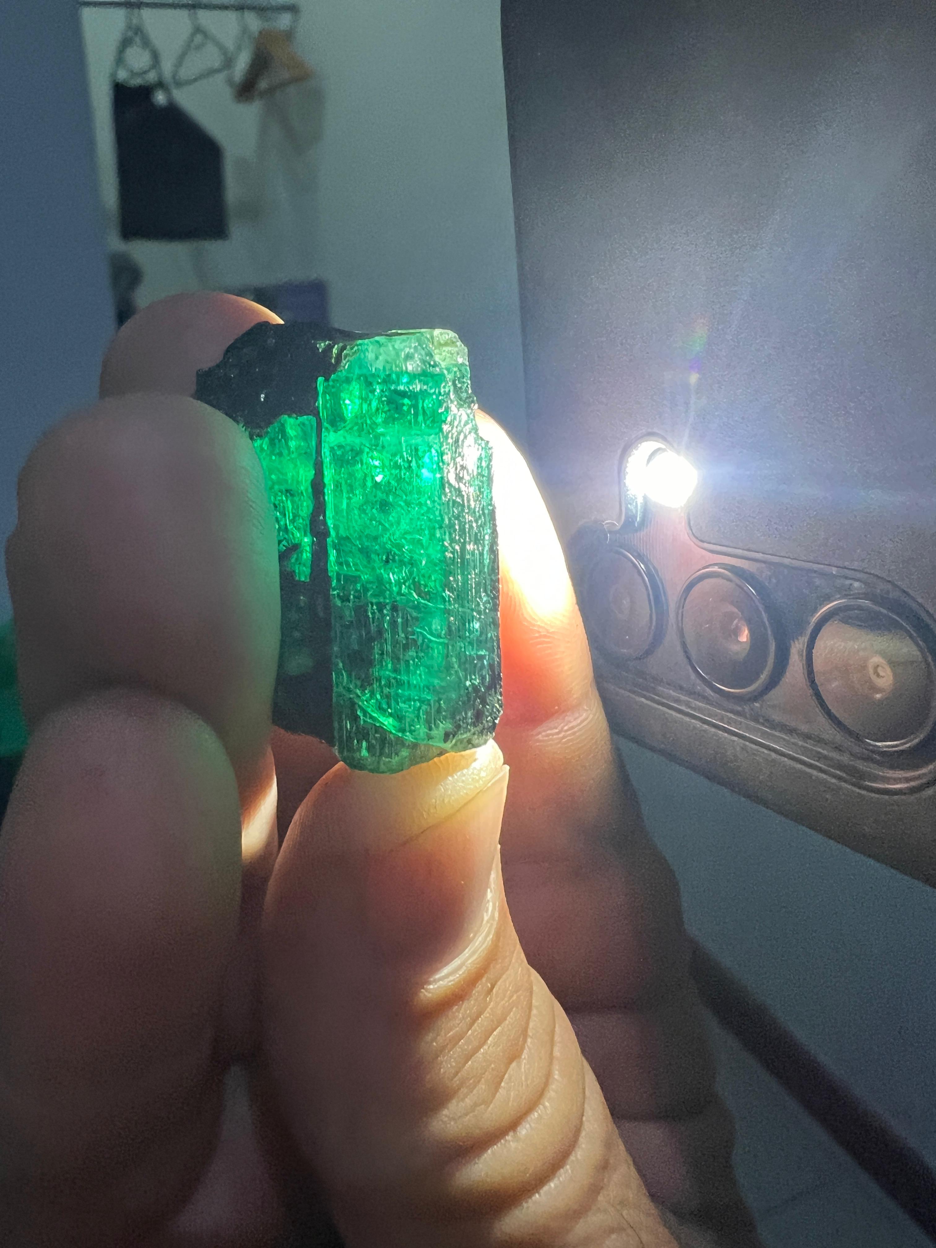 Backlit crystal quality check